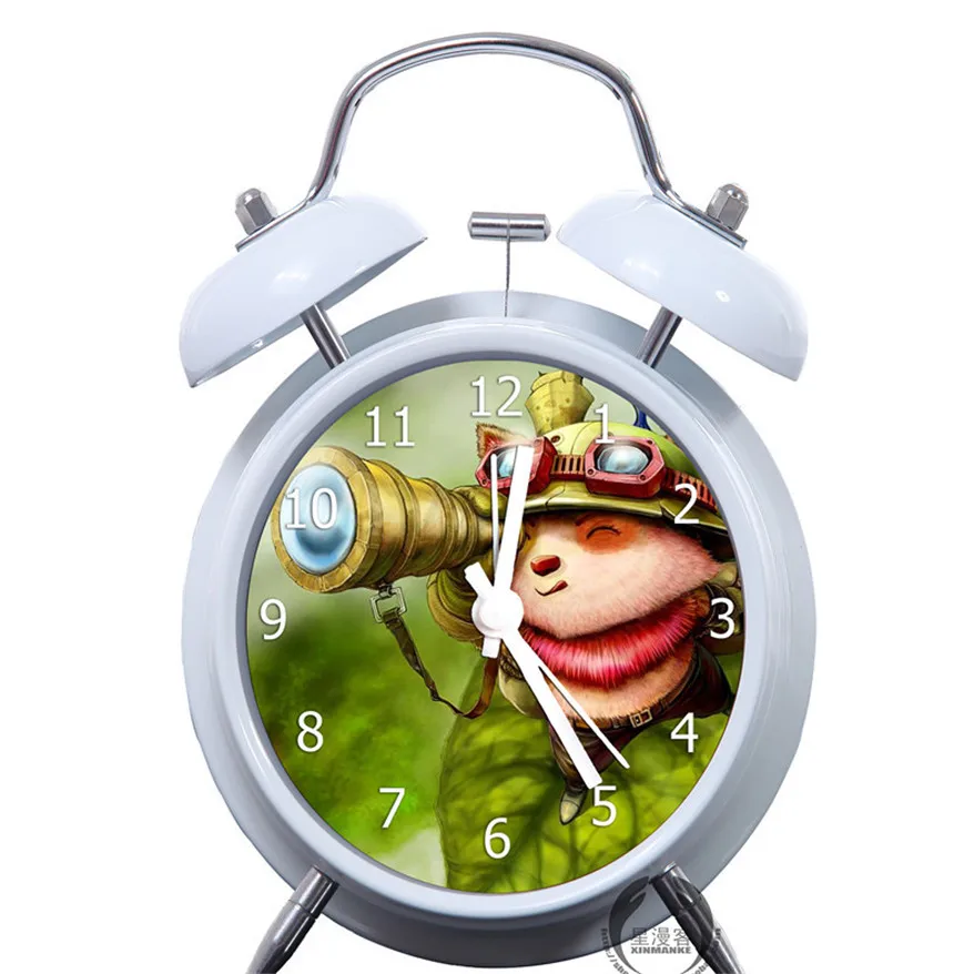 New Bell Alarm Clock LoL Teemo Creative Classic White Desk Table Clock