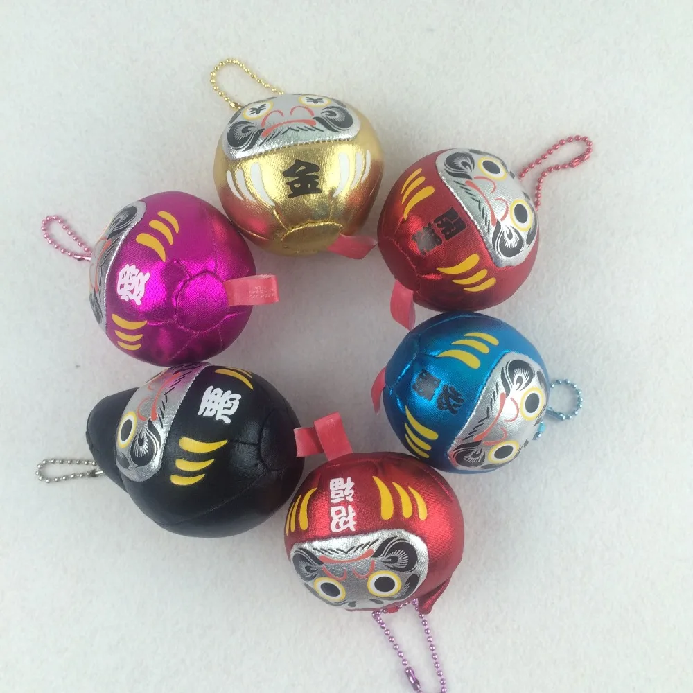 

6CM Doll Kid's Keychain Gift Dharma Plush Stuffed Toy Plush Toys Decor Pendant Lucky Ball Toy I0026