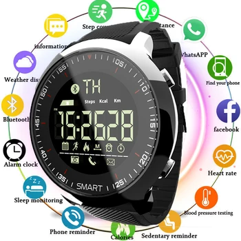

Smart Watch Sport Waterproof pedometers Message Reminder Bluetooth Outdoor swimming men smartwatch for ios Android phone EX17 18