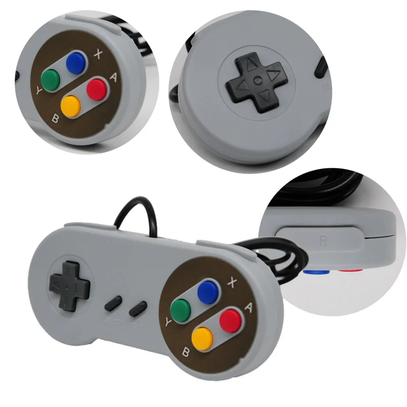 Ретро проводной USB игровой Управление; для SNES Стиль игрового контроллера геймпад для ПК с ОС Windows 7/8/10 игрового джойстика для Mac Системы Управление джойстик