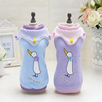

FA90 Free shipping Winter Pet Dog Cotton Clothes Cute Goose Pattern Puppy dog cat Super Warm Coat Chihuahua Dogs Clothing