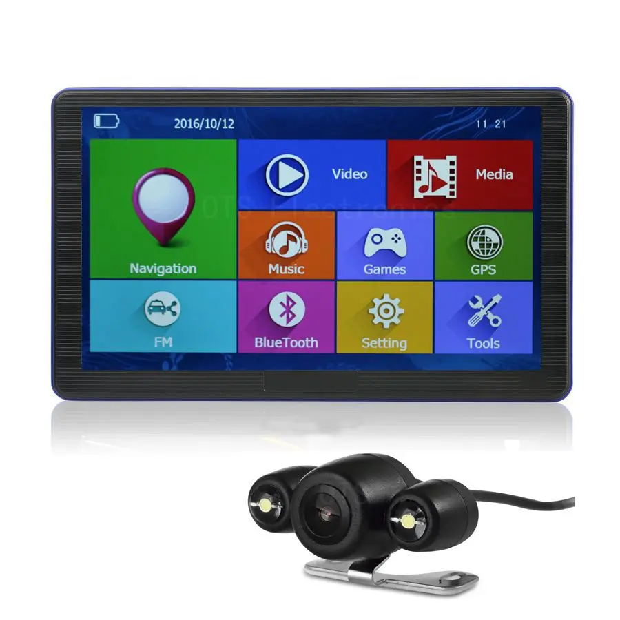 

Udrive 7 inch Car Truck GPS Navigation Bluetooth Phone Call AVIN Rear View Camera Parking View 8GB FM Capacitor Touch Screen GPS