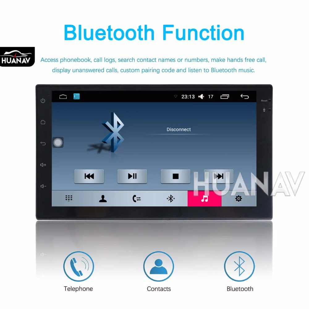 Sale Universal Car radio Player GPS navigation for most car 2 din 178*100MM Android 6.0 1GB+16GB 7 INCH Multimedia AUTO Stereo 4