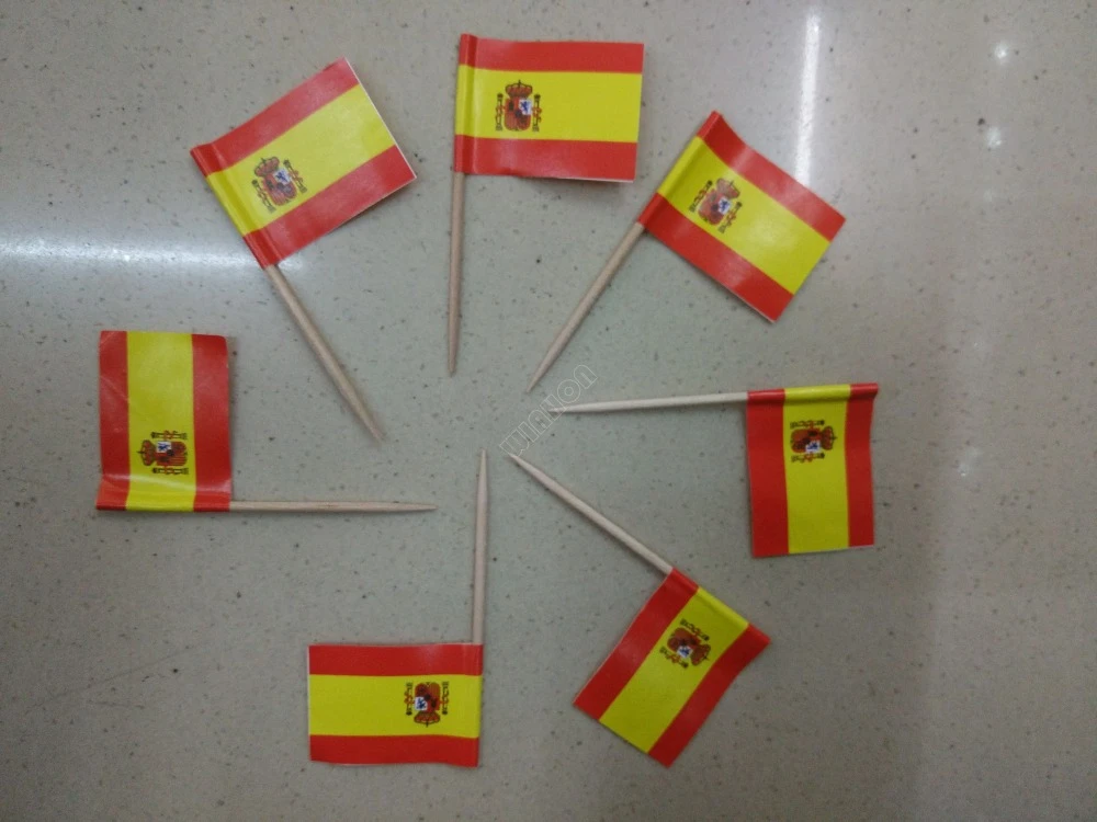 Flaggen Zahnstocher Spanien Fahne Flagge Minipicker Partyzahnstocher