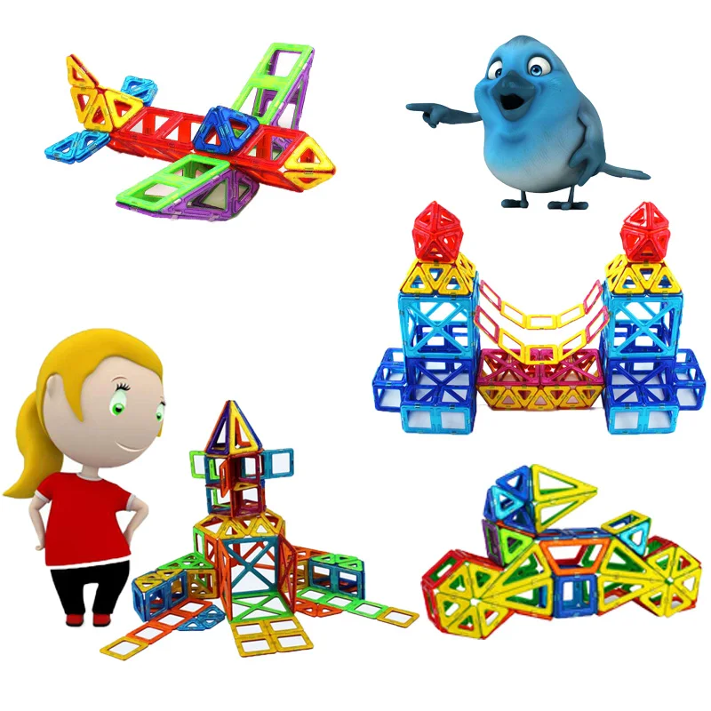 Goedkoop 252 stks Mini Magnetische Designer Bouw Set Model   Gebouw Speelgoed Plastic Magnetische Blokken Educatief Speelgoed Voor kinderen geschenken