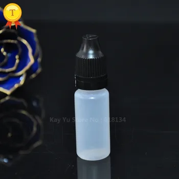 

500pcs liquid bottle 10ml plastic dropper bottle with childproof and tamper evident lid
