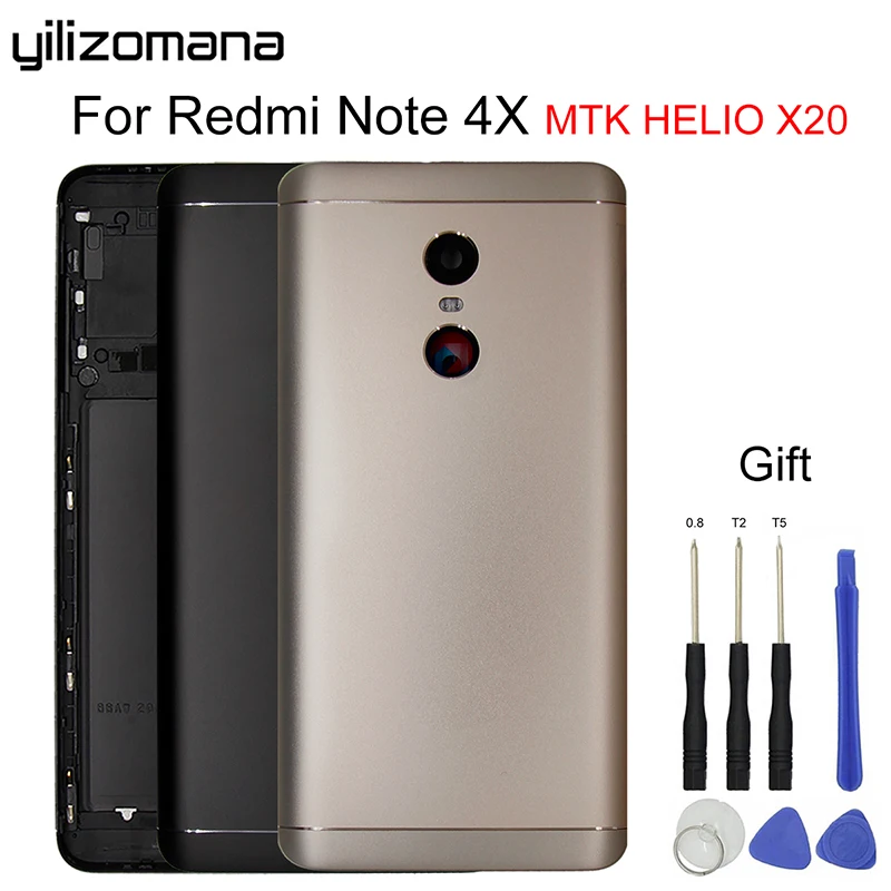 YILIZOMANA запасная батарея задняя крышка чехол для Xiaomi Redmi Note 4X MTK Helio X20 дверной корпус металлический чехол