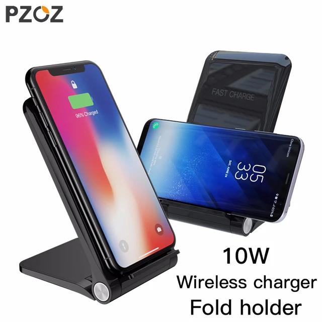 Special Offers PZOZ Folding Qi Wireless Charger 10W USB For iPhone XS Max XR 8 Samsung Galaxy Note 8 9 S9 S8 Plus Fast Charging Dock Station