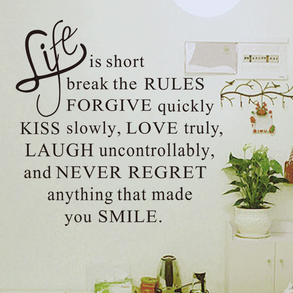 HD Exclusive Life Is Short Break The Rules Quote