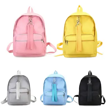 

Womens Waterproof Oxford Cloth Travel Backpack Anti-theft Double Shoulder Bag Solid Brief Girls Backpacks