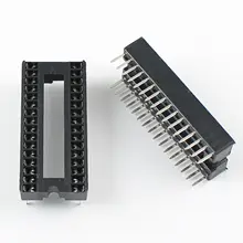 10 шт./лот 1,778 мм Шаг 28 32 42 48 52 56 64 Pin DIP Тип пайки широкий IC разъем адаптера