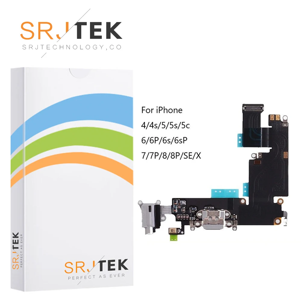 

High Quality Charging Flex Cable For iPhone 4 4S 5 5S SE 6 6S 4.7" USB Charger Port Dock Connector With Mic Flex Cable