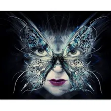 Diy фото на заказ Алмазная картина Полная площадь чудесная маска женская Алмазная вышивка мозаика картина "Бабочка" художественная стежка