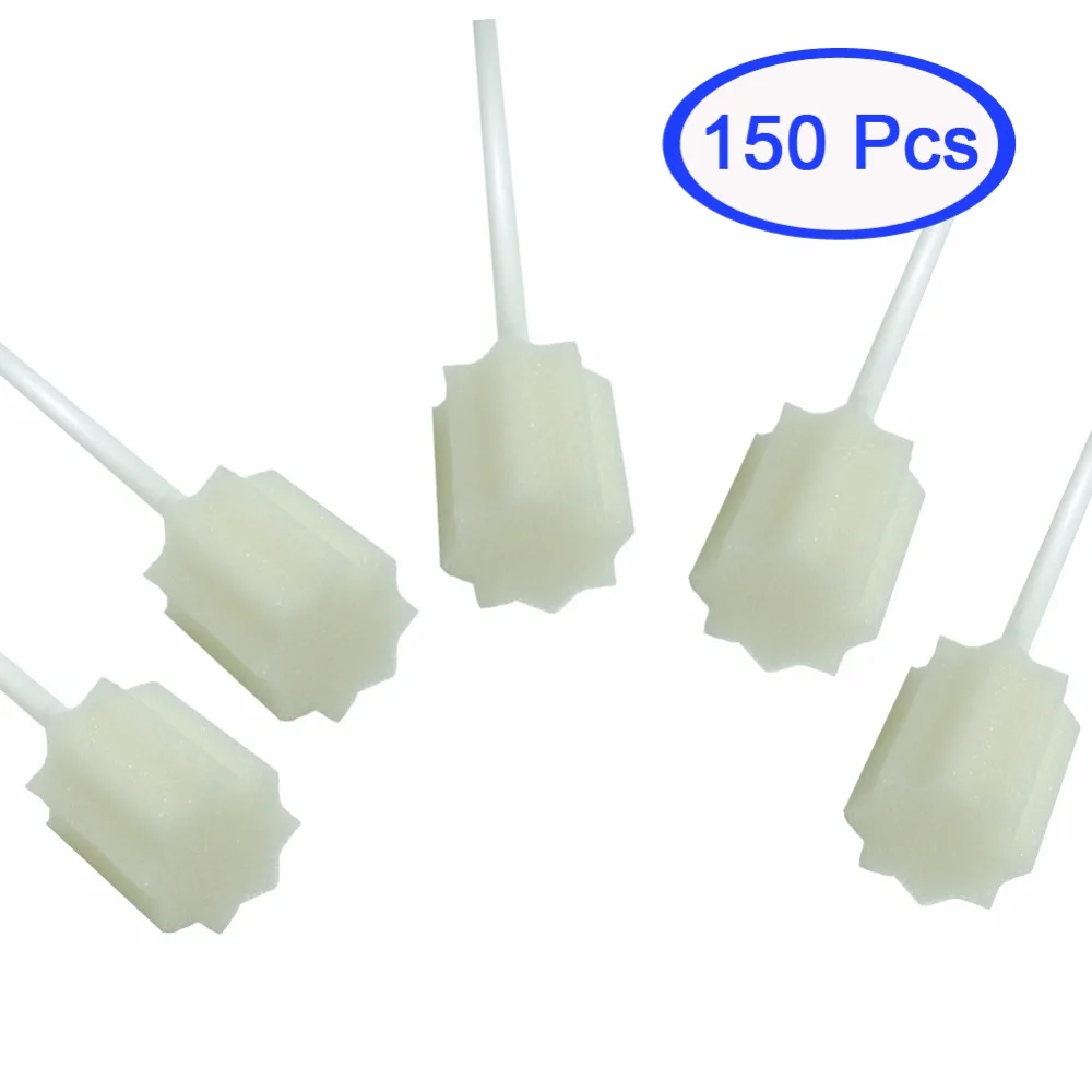 Disposable star shaped untreated oral sponge swab oral foam swab dental