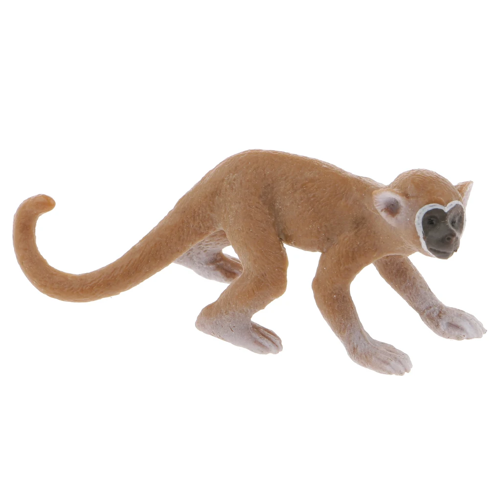 MagiDeal 1Pc Realistic Squirrel Monkey Wild Animal Figurine Model Action Figure Kids Toy Home Office Desk Decor