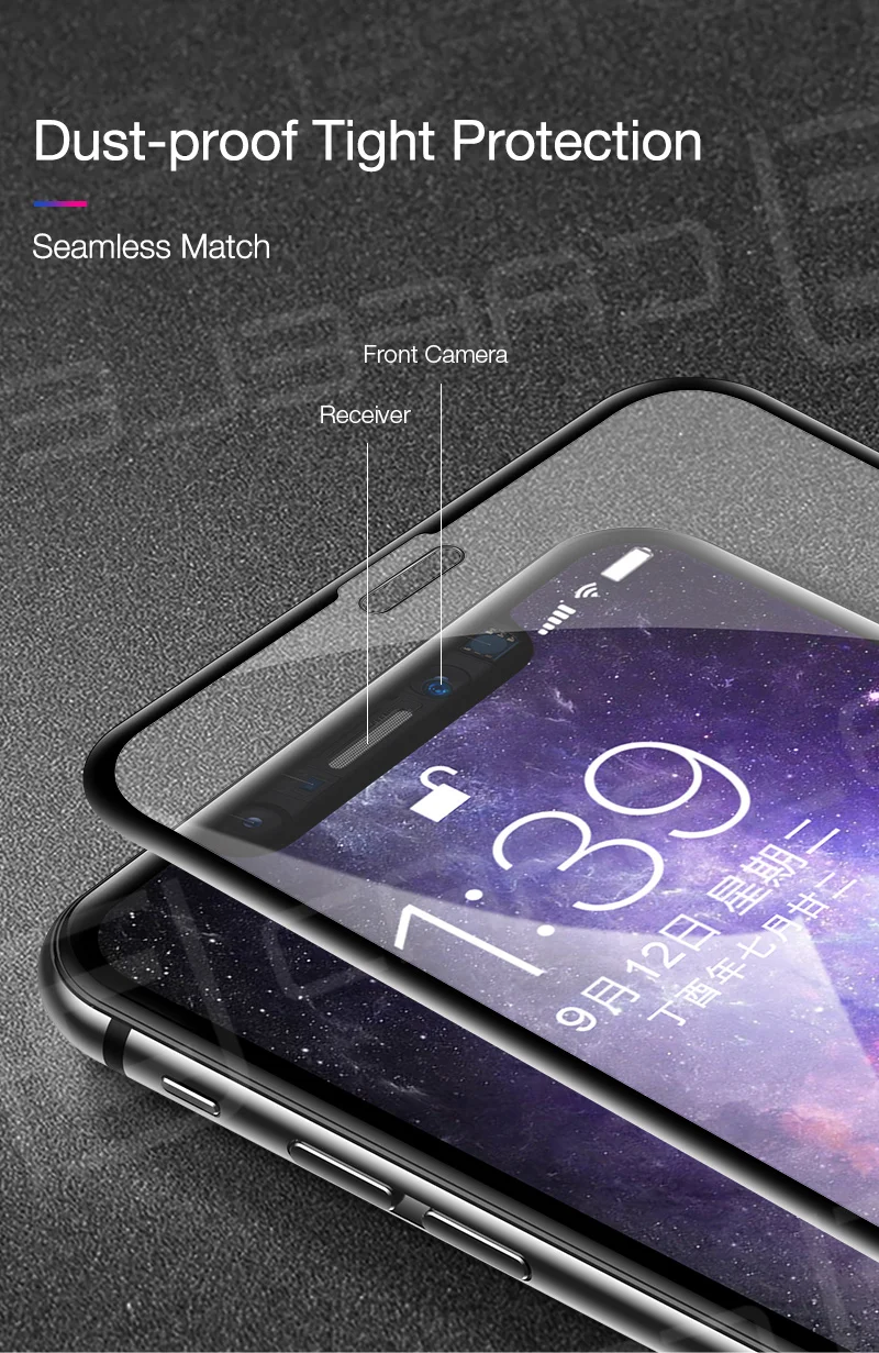 CAFELE 4D защита экрана с закругленными краями для iPhone XS Max X Xr полное покрытие закаленное стекло для iPhone XS XR защитное стекло
