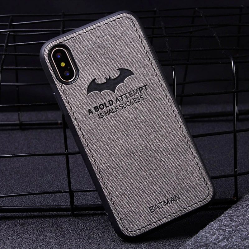 For iphone 8 7 XS X 10 Cloth Texture Bat Relief Case For iphone 7 8 plus Fabric Cover For iphone XS Max XR iphone 6 6s plus Case For iphone 8 7 XS X 10 Cloth Texture Bat Relief Case For iphone 7 8 plus Fabric Cover For iphone XS Max XR iphone 6 6s plus Case