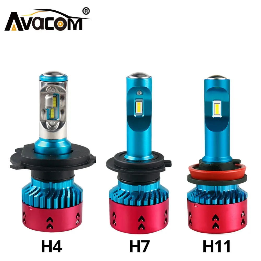 Avacom светодиодный H7 H1 H4 зэс чип Турбовентилятор для автомобильных фар 12 V 24 6500 K