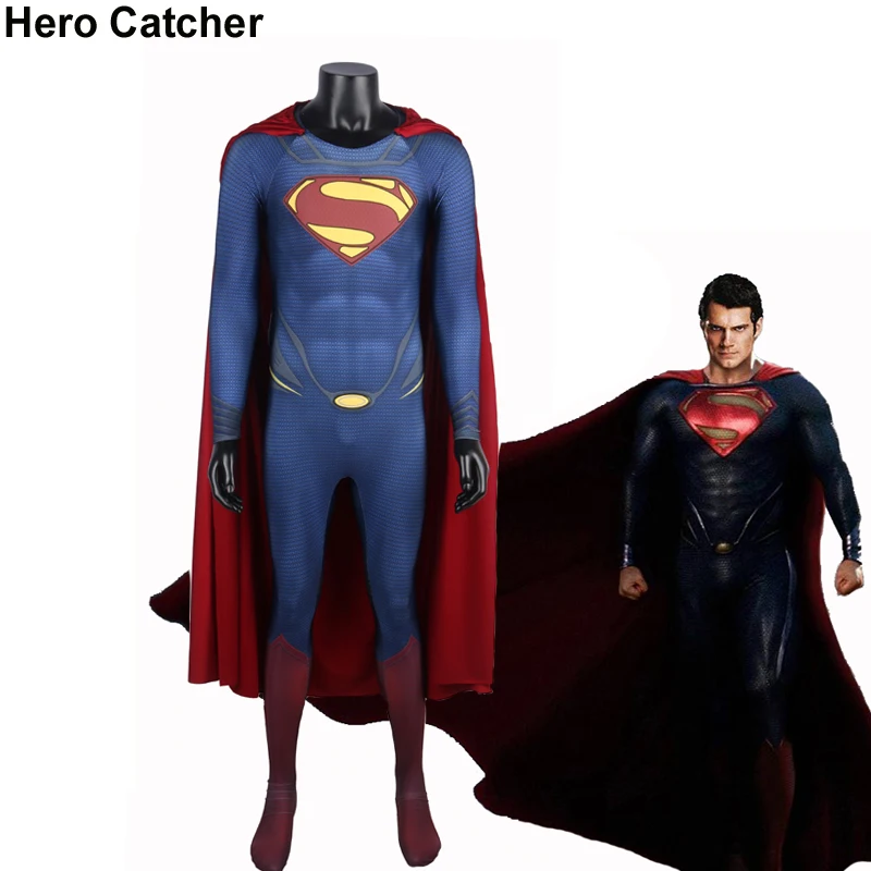 Hero Catcher Man Of Steel Cosplay Costume 3D Printing Superman Costume ...