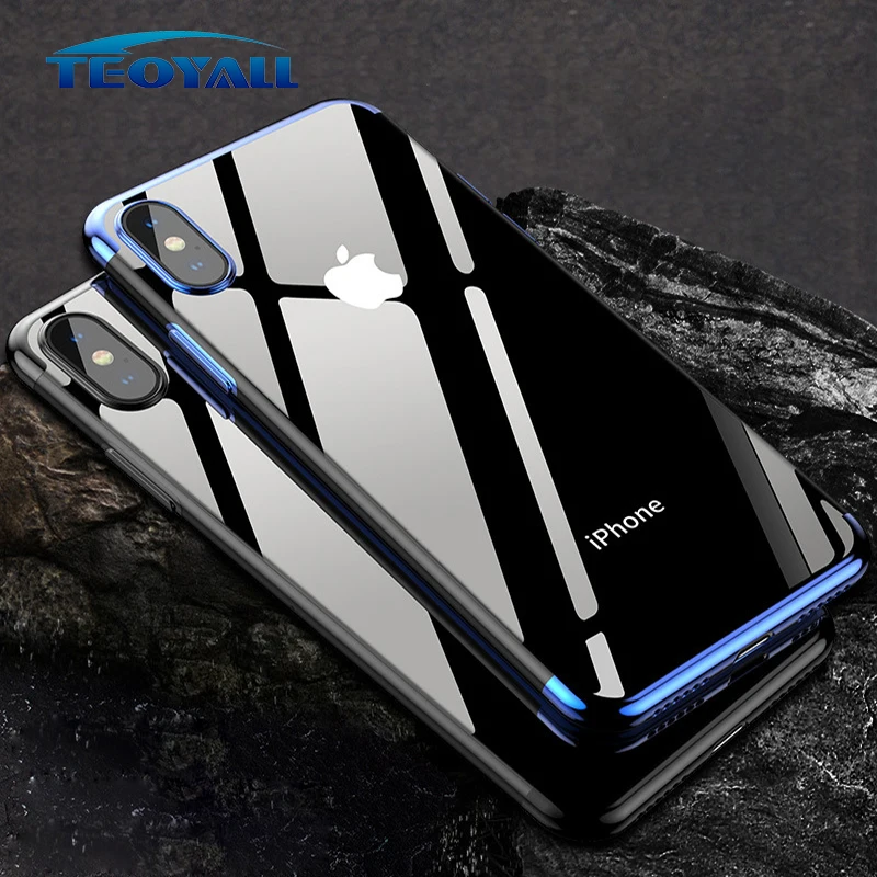 

TeoYall Glitter Cases for iPhone 6s 7 8 X Silicone Case for iPhone 10 8 7 6 6s Plus Soft TPU Plating Cover for iPhone 7PLUS Capa