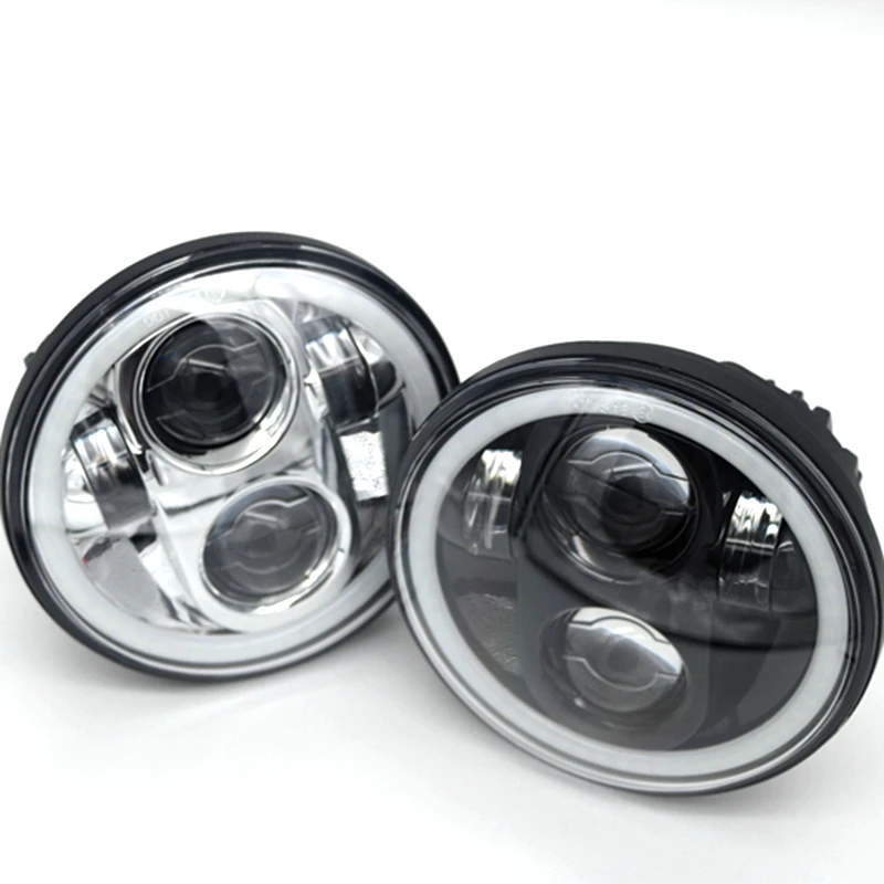 Для моделей Sportster и Dyna и индийского скаута 5 3/" дюймовый поколения II Светодиодный фонарь с белым Halo кольцом
