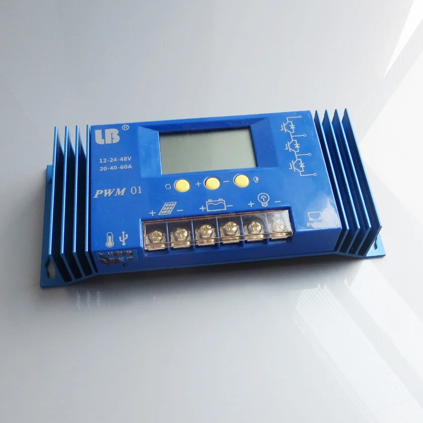 

1PC X 40A 12V/24V PWM LB Brand Solar Panel Charge Controller Regulator LCD Display Lithium iron battery