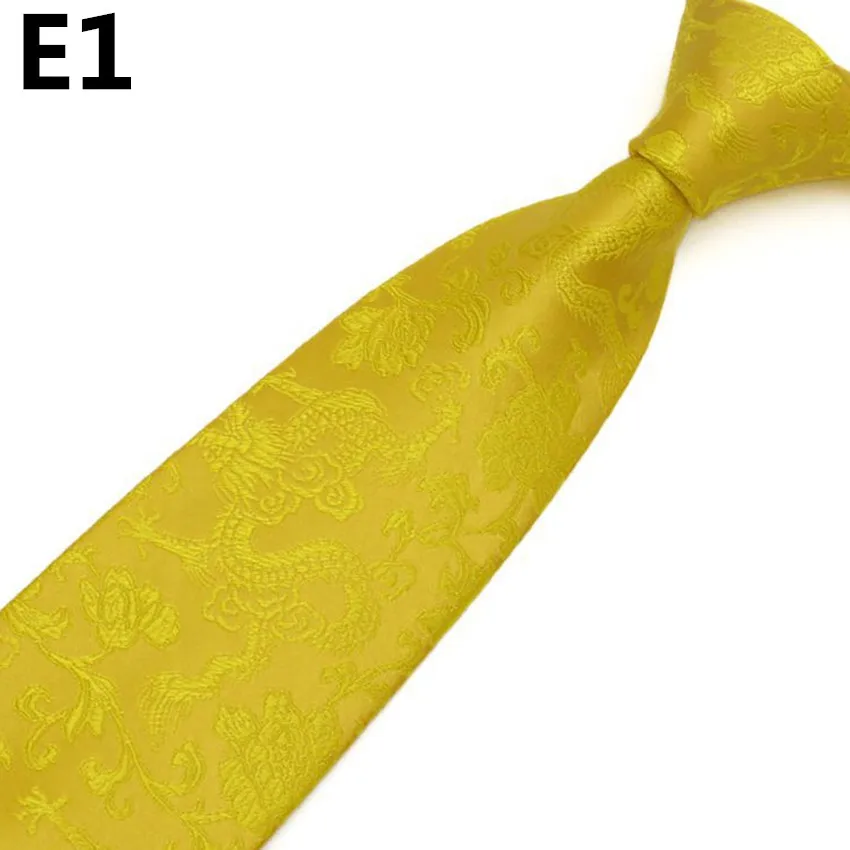 Высококачественный модный мужской галстук на шею 145*8 см, цветочный свадебный деловой галстук, мужские аксессуары для костюма, обтягивающий галстук FR18681 - Цвет: E1
