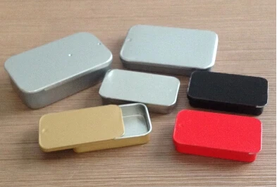 

Lot of 20pcs 0.5oz Sliding Rectangular Tins Body Salve Lip Balm Box 15ml~17ml Jar Cosmetic Container Candy Gift Pots Slide Top