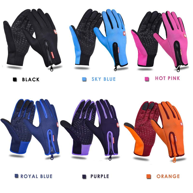 Unisex Touchscreen Winter Thermal Warm Cycling Bicycle Bike Ski Outdoor Camping Hiking Motorcycle Gloves Sports Full Finger