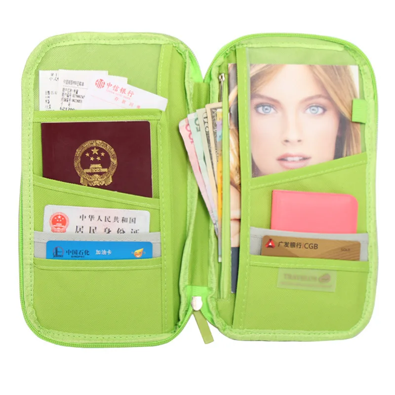 Candy Color Travel Passport Credit ID Card Holder Cash Wallet Organizer Bag Purse Wallet Fashion