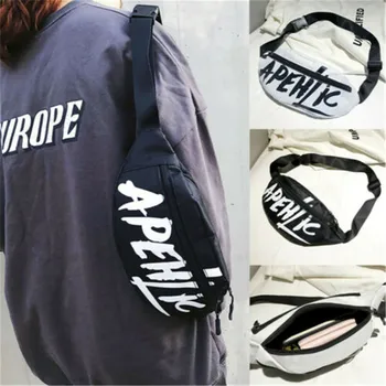 

Men Women Adjustable Casual Cool Boy Girl Fanny Waist Pack Waist Bags Belt Canvas Hip Bum Bag Pouch Wallet 2 Zipper Pockets