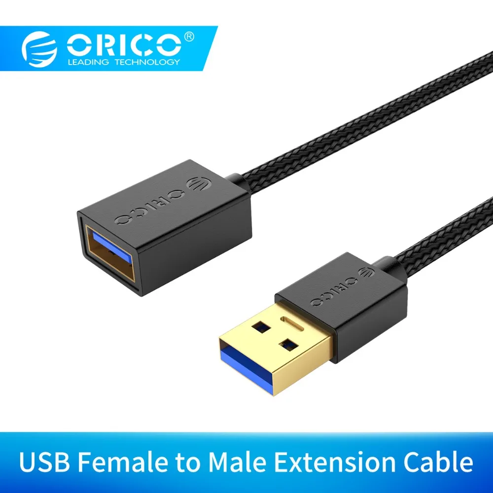 ORICO USB3.0 2,0 кабель-удлинитель USB мама-папа кабель-удлинитель для смарт-устройств 0,5 м/1,0 м/1,5 м/2,0 м/3,0 м/м