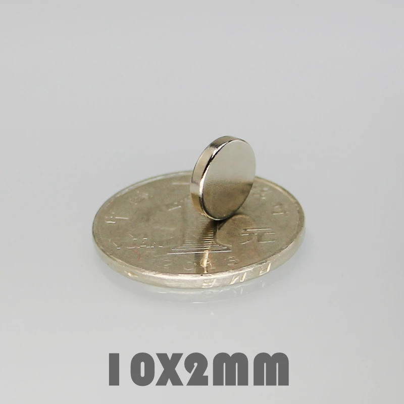 50/100/200 шт 10x2 мм супер мощный тонкая пластина из Неодимового Магнита постоянная N35