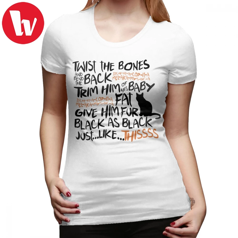 

Sanderson Sisters T-Shirt Binx Spell T Shirt Short-Sleeve Street Fashion Women tshirt White Funny Large size Ladies Tee Shirt