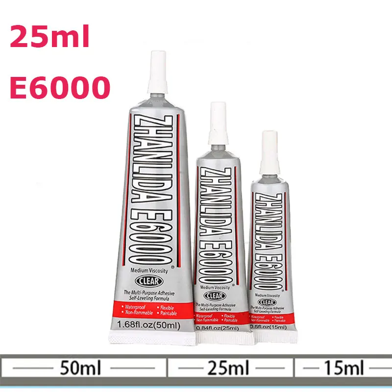 

25ml E-6000 Multi Repair Glue for Crafting Diy Glass Touch Screen Led Display Frame Colle Patches Diamond Adhesives Nail GeL