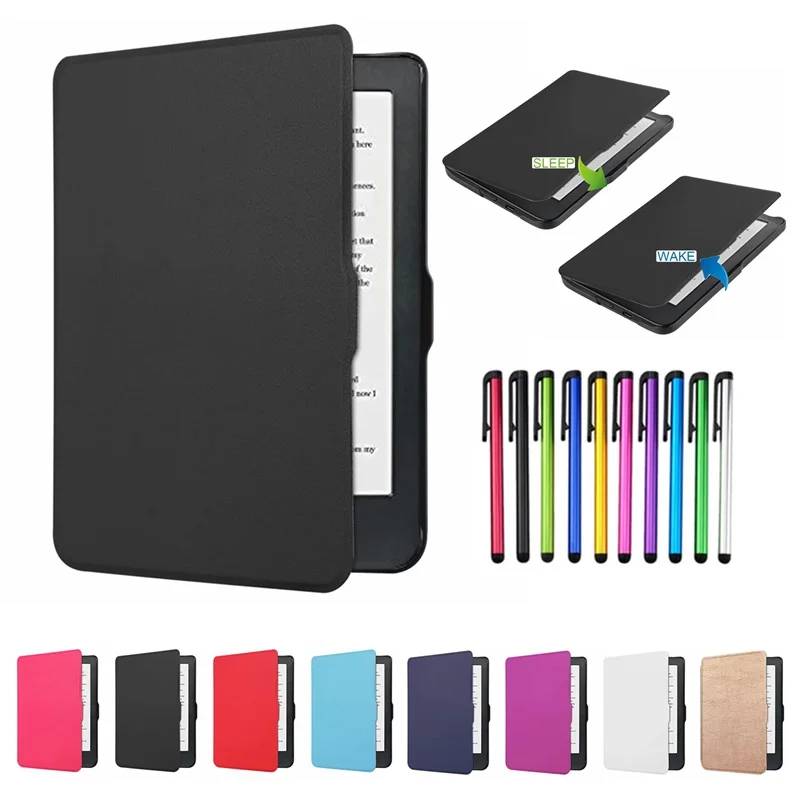 

Slim Case For Funda Kobo Clara HD HD 6.0 inch Ebook Cover Smart PU Leather Flip Protective Funda Capa Shin Shell