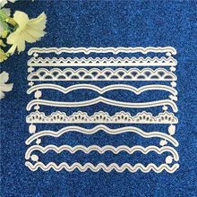 9 unids/set tarjetas decorativas Bordes de corte de Metal muere plantilla para Scrapbooking DIY álbum de tarjetas de papel de grabado Deco artesanía morir cortes