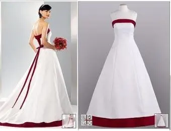 apple red wedding dresses