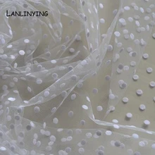 Высокое качество маленькая в горошек гипюровая кружевная ткань аксессуары Одежда Марля DIY материал 2 м/лот. D110