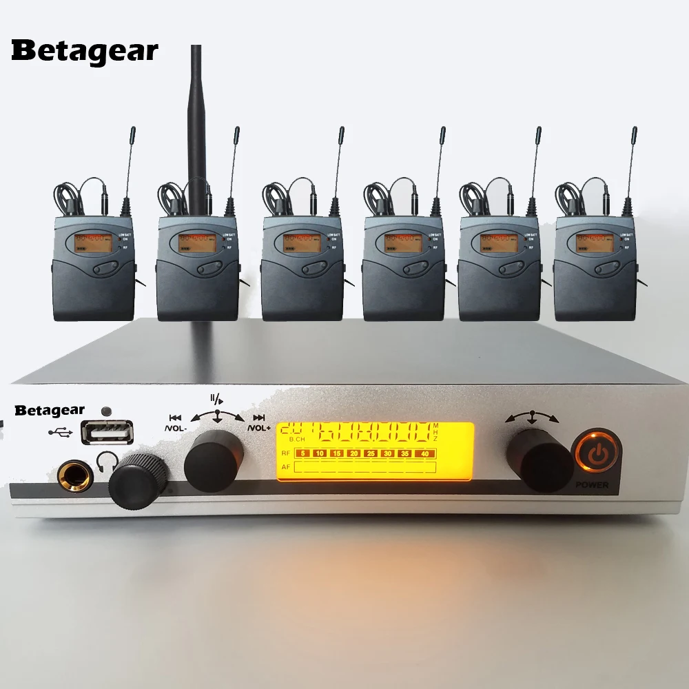 Betagear Iem300g3 6 Receivers Wireless Inear Monitor System Uhf Iem