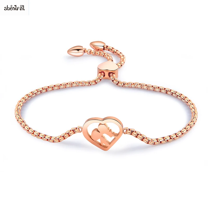 

Forever Love Heart Bracelet for Women Girls 316l Stainless Steel Bracelets Bangle for Women Fashion Charms Jewelry Pulseira 2018