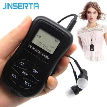 

LCD Display Personal Mini Digital FM Radio with Earphone Lanyard Portable Digital FM Radio continuous be used for 50 - 60h