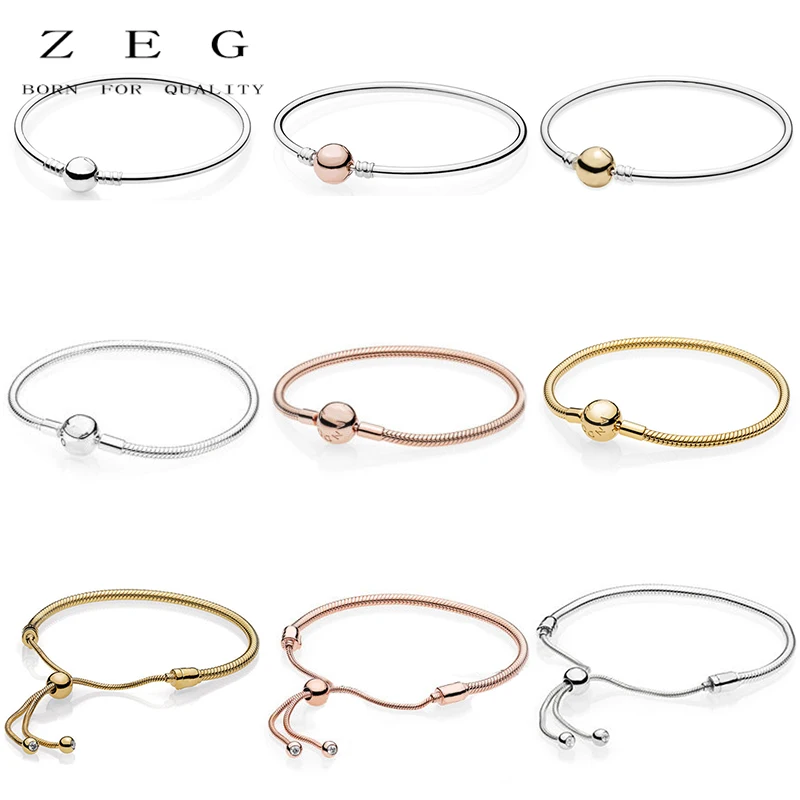 

ZEG High Quality 100% Sliver Official Copy 1:1 Pan Bracelet Have Logo Women Fashion Jewerly Free Mail