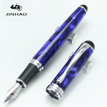 

JINHAO 750 Blue 15 colours Iridium fountain pen softcover quality signature fountain pen office stationery gift