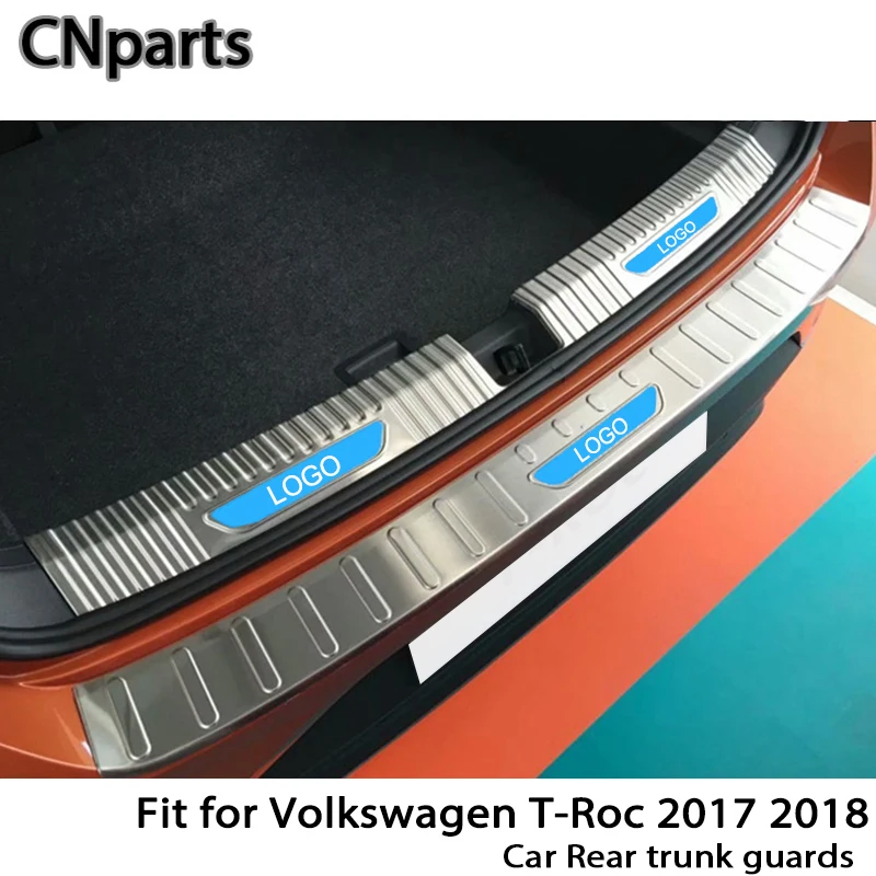 

CNparts For Volkswagen T-Roc 2017 2018 Auto Car Rear Trunk Door Bumper Anti Scratch Strips Accessories