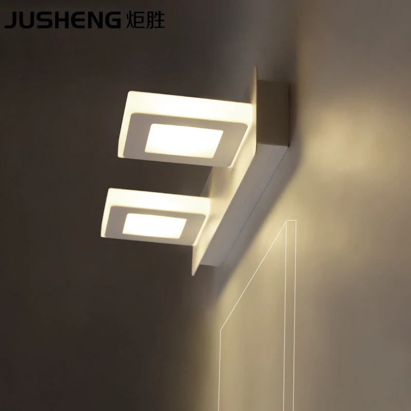 Mdoern Square Led Wall lamps Indoor White Color  6W 31cm Long White LED Mirror lights in Bathroom 2-lights 110-220V