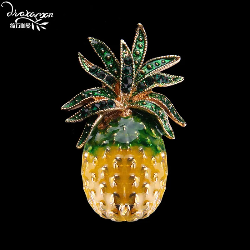 

Dvacaman Brand Korean Style Cute Pineapple Brooch Pins Women Grils Party Prom Statement Clothing Custom Jewelry Accessory MM93
