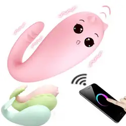 Монстр паб вибратор 8 частот интернет секс-игрушки секс-продукты Дистанционное управление USB вибрационное яйцо Bluetooth Подключено G Spot Q49