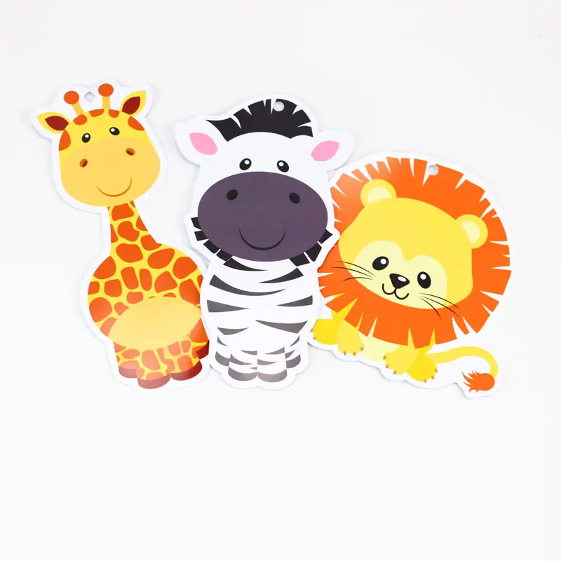 Safari Animal Jungle Ceiling Hanging Swirl Decorations Boy Baby Shower Cutout Festive Party Supplies DIY Decorations Event Party