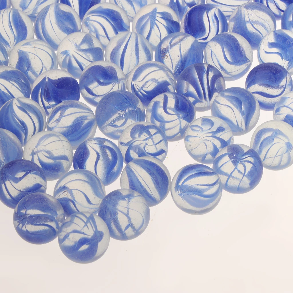 16mm Glass Marbles, Pack of 100, Kids Marble Ball Run Game Toy, Chinese Checkers Marble Solitaire Beads Home Decor
